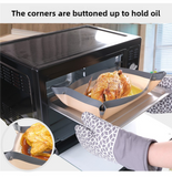 2-piece set (Red Edge Yellow Background + Red Edge White Background) Non-stick Silicone Baking Mat for Oven & Microwave | Reusable, Thickened Fiber Baking Pad for Macarons, Cookies, Bread, Roasting Chicken, and More