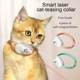 3 Pcs Green Smart Laser Pointer Collar for Cats – Automatic Interactive Toy with Two Play Modes