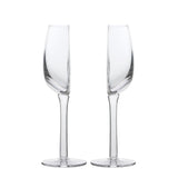 2 Pcs Unique Half-Round Crystal Wine Glass - Elegant Champagne Flute for Red & White Wine