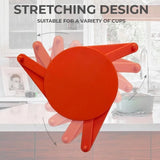 3 Pcs Orange Adjustable Cup Holder for Mugs, Glasses, and Cups – Stackable, Space-Saving Design, 6.5cm Diameter