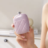 2 Pcs Apricot Portable Nail Care Kit - Compact Manicure Set with Nail Clippers, Tweezers, and Nail File - Stylish Storage Case