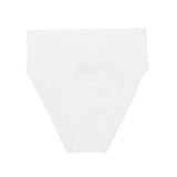 3 Pcs Size M White Microfiber High-Waisted Thong Underwear with Tummy Control - Slimming Comfort