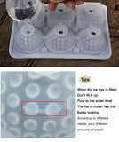 2 PCS Sphere & Square Ice Cube Tray (Gray) - Novelty Silicone Ice Maker for Whiskey Cocktails