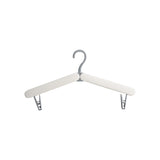 2PCS  White Portable Travel Hanger with Hidden Clips - Lightweight Folding Clothes Hanger for Socks and Small Items