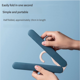 2PCS  White Portable Travel Hanger with Hidden Clips - Lightweight Folding Clothes Hanger for Socks and Small Items