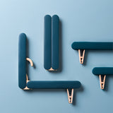 2PCS Blue Portable Travel Hanger with Hidden Clips - Lightweight Folding Clothes Hanger for Socks and Small Items