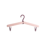 2PCS Pink Portable Travel Hanger with Hidden Clips - Lightweight Folding Clothes Hanger for Socks and Small Items