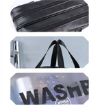 2PCS Dual-Layer Transparent PU Cosmetic Pouch - Wet and Dry Separation, Large size(31*15*20cm)- Pink