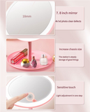 3PCS LED Makeup Mirror with Lights - Portable Tabletop Vanity Mirror, INS Style, Pink