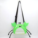 3 PCS Green Cute Crab Mesh Beach Bag for Kids - Shell Collecting Sand Toy Bag for Toddlers
