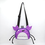 3 PCS Purple Cute Crab Mesh Beach Bag for Kids - Shell Collecting Sand Toy Bag for Toddlers