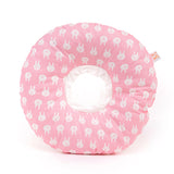 2 pcs Pink Rabbit Soft Pet Recovery Collar - Comfortable Anti-Lick Cone for Cats & Dogs Size XS