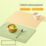 2 Pcs Green Safe & Durable Silicone Placemat - Heat Resistant, Spill-Proof Table Protector for Kids & Adults(30*40CM)
