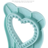 3 Pcs Green Heart Sandwich Maker Sealer - DIY Toast Pocket Bread Cutter & Sealer Mold (PP + 304 Stainless Steel)