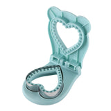 3 Pcs Blue Heart Sandwich Maker Sealer - DIY Toast Pocket Bread Cutter & Sealer Mold (PP + 304 Stainless Steel)