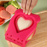 3 Pcs Blue Heart Sandwich Maker Sealer - DIY Toast Pocket Bread Cutter & Sealer Mold (PP + 304 Stainless Steel)