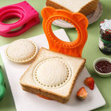 3 Pcs Rose Red Round Sandwich Sealer & Cutter - Safe Hand Guard Design, DIY Pocket Bread Mold