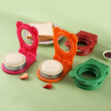 3 Pcs Pink Round Sandwich Sealer & Cutter - Safe Hand Guard Design, DIY Pocket Bread Mold