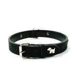 2 PCS Black Soft Leather Dog Collar - Adjustable & Durable for Medium/Large Dogs M-(58*2.5cm)