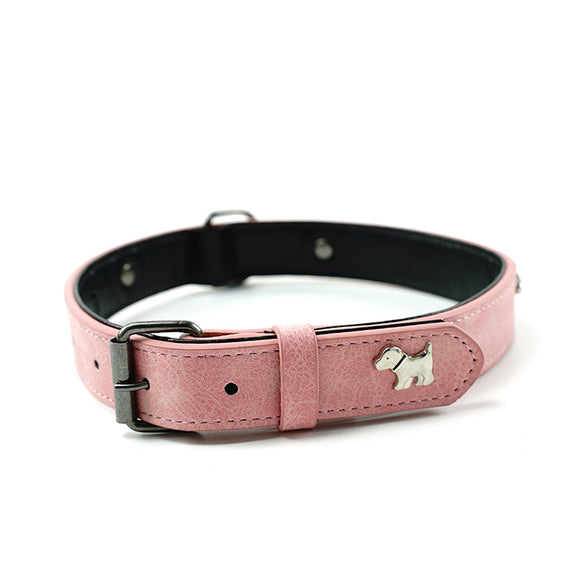 2 PCS Soft Leather Dog Collar - Adjustable & Durable for Medium/Large Dogs M-(58*2.5cm)