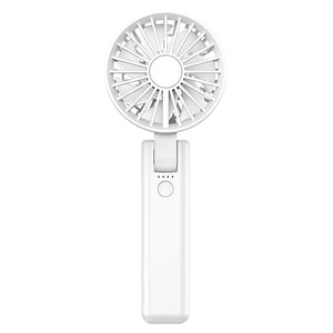 Dual-Blade Portable Neck Fan - Rechargeable USB Fan with Carabiner