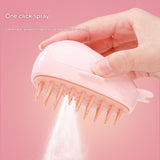 2 PCS Pink Dolphin Electric Pet Brush | One-Click Spray, Massage, & Hair Removal