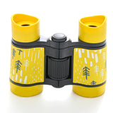 2 PCS Yellow Kids Binoculars - Rubber Grip, Tree Pattern