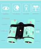 2 PCS Orange Kids Binoculars - Rubber Grip, Tree Pattern