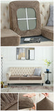 2 Pcs Brown Elegant Polyester Sofa Cover - Full Protection Against Cat Scratches & Wear