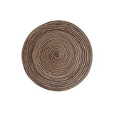 8 Pcs Coffee Woven Round Placemat - Non-Slip, Heat-Resistant Dining Table Mat,  30cm