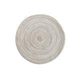 8 Pcs Begie Woven Round Placemat - Non-Slip, Heat-Resistant Dining Table Mat,  30cm