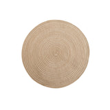 8 Pcs Khaki Woven Round Placemat - Non-Slip, Heat-Resistant Dining Table Mat,  36cm
