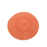 8 Pcs Orange Woven Round Placemat - Non-Slip, Heat-Resistant Dining Table Mat,  36cm