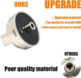 2 Pcs Silver AEZ73453509 Oven Stove Knob Assembly - Stainless Steel Replacement for AEZ72909008, Easy Install & Durable Upgrade