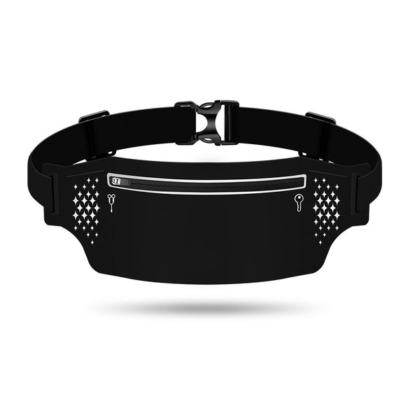 2 Pcs Black Lightweight Women's Running Waist Bag - Splash-Proof Fitness Belt with Stretchable Phone Storage