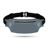 2 Pcs Grey Lightweight Women's Running Waist Bag - Splash-Proof Fitness Belt with Stretchable Phone Storage