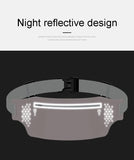 2 Pcs Grey Lightweight Women's Running Waist Bag - Splash-Proof Fitness Belt with Stretchable Phone Storage