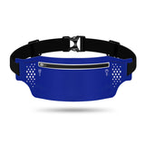 2 Pcs Blue Lightweight Women's Running Waist Bag - Splash-Proof Fitness Belt with Stretchable Phone Storage