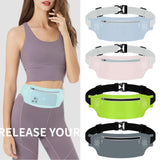 2 Pcs Blue Lightweight Women's Running Waist Bag - Splash-Proof Fitness Belt with Stretchable Phone Storage