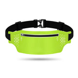 2 Pcs Fluorescent Green Lightweight Women's Running Waist Bag - Splash-Proof Fitness Belt with Stretchable Phone Storage