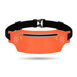2 Pcs Orange Lightweight Women's Running Waist Bag - Splash-Proof Fitness Belt with Stretchable Phone Storage