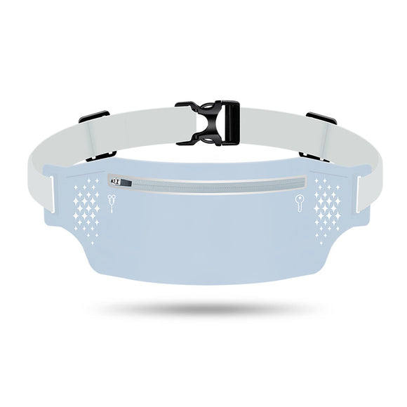 2 Pcs Light Blue Lightweight Women's Running Waist Bag - Splash-Proof Fitness Belt with Stretchable Phone Storage