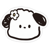 2 Pcs Style 7 White and Black Puppy pattern Cartoon Pet Feeding Mat for Cats & Dogs - Absorbent Diatom Mud Splash-Proof Mat, Easy to Clean