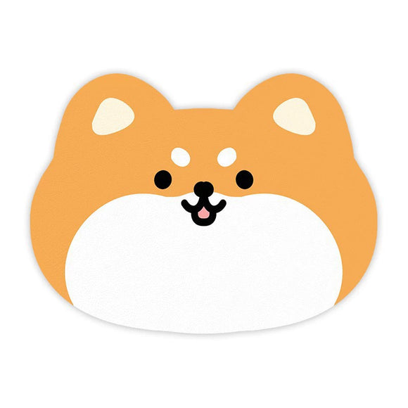 2 Pcs Style 9 Yellow Puppy pattern Cartoon Pet Feeding Mat for Cats & Dogs - Absorbent Diatom Mud Splash-Proof Mat, Easy to Clean