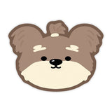 2 Pcs Style 10 Brown Puppy pattern Cartoon Pet Feeding Mat for Cats & Dogs - Absorbent Diatom Mud Splash-Proof Mat, Easy to Clean