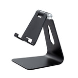 2 Pcs Black Foldable Aluminum Alloy Phone & Tablet Stand - Adjustable Portable Desktop Holder