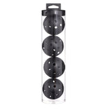 2 Tubes Black Outdoor Pickleball Balls 4-Pack - Durable 40-Hole Design with Carry Tube(8 balls in total)