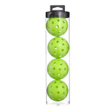 2 Tubes Green Outdoor Pickleball Balls 4-Pack - Durable 40-Hole Design with Carry Tube(8 balls in total)