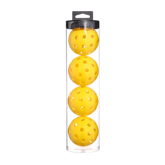 2 Tubes Yellow Outdoor Pickleball Balls 4-Pack - Durable 40-Hole Design with Carry Tube(8 balls in total)