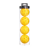 2 Tubes Yellow Outdoor Pickleball Balls 4-Pack - Durable 40-Hole Design with Carry Tube(8 balls in total)